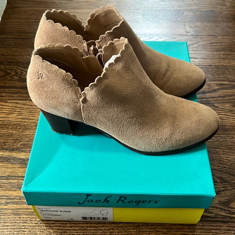 Jack Rogers Marianne Suede Bootie Oak